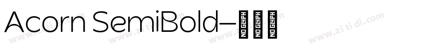 Acorn SemiBold字体转换